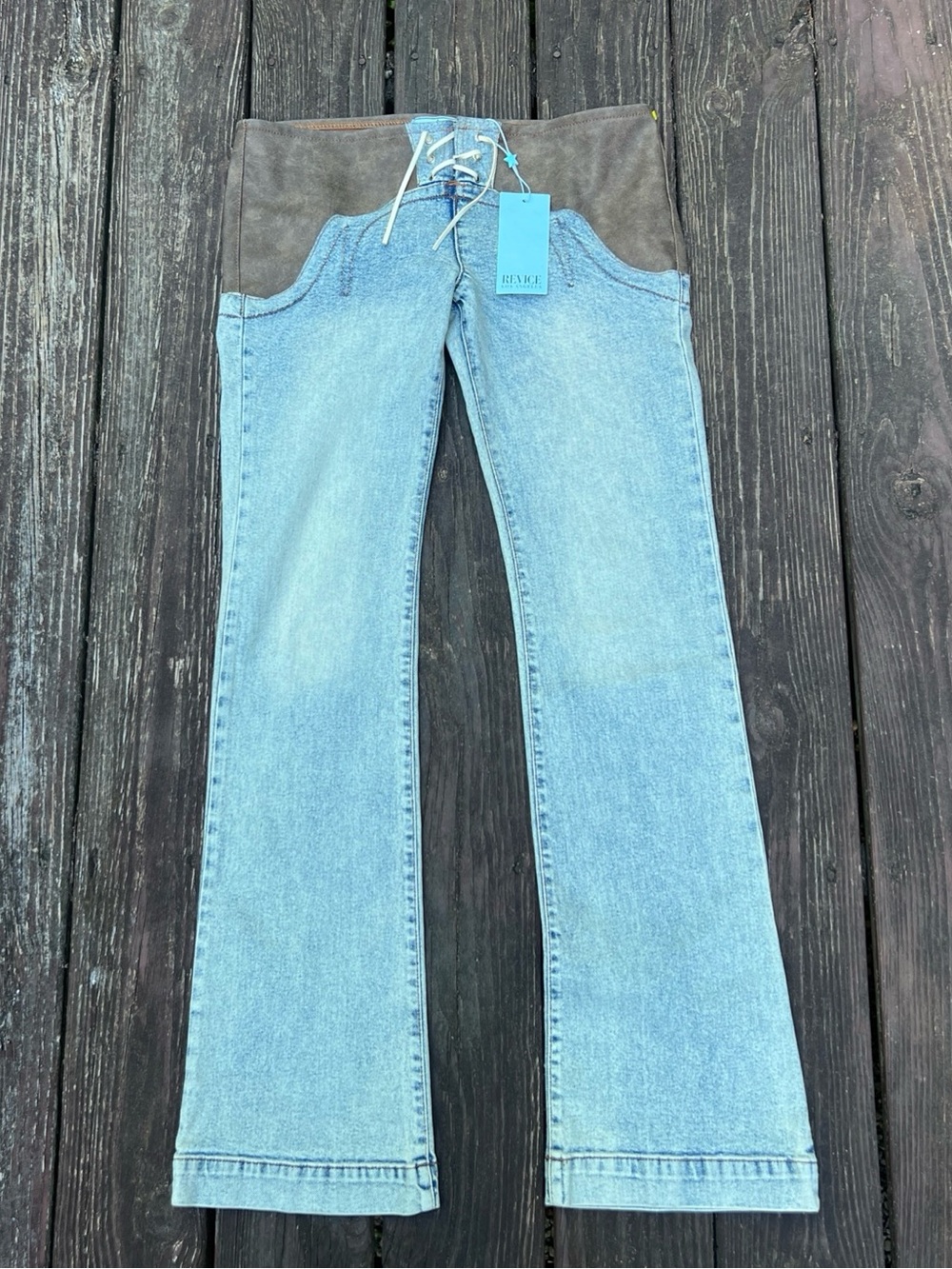 Revice Women’s Headliner Jolene Low-rise Lace-Up Front Jeans, Sexy Western|Sz:28 - Picture 16 of 16